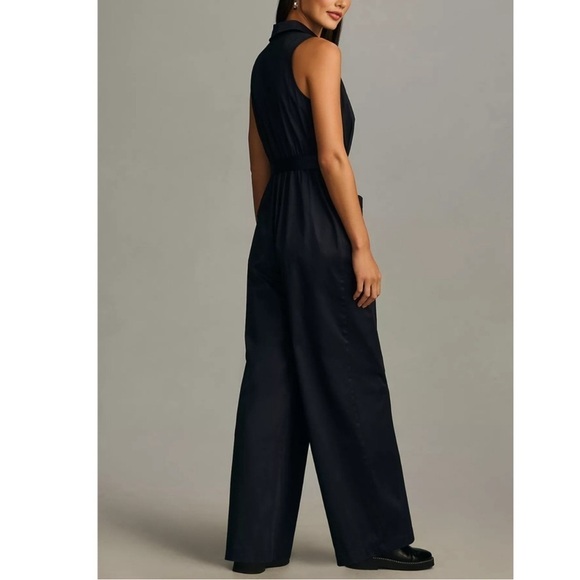 NWT Anthropologie TwentySixHundred Belted Jumpsuit Navy - Size Medium - Picture 3 of 7